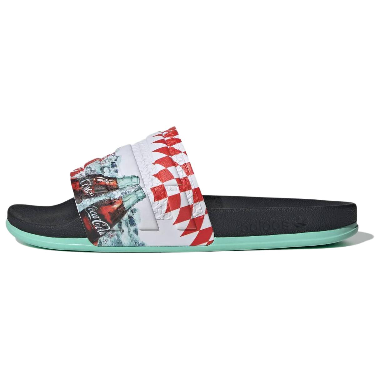 adidas Originals x Coca-Cola Adilette Slides Black White Comfortable Fit KH6903