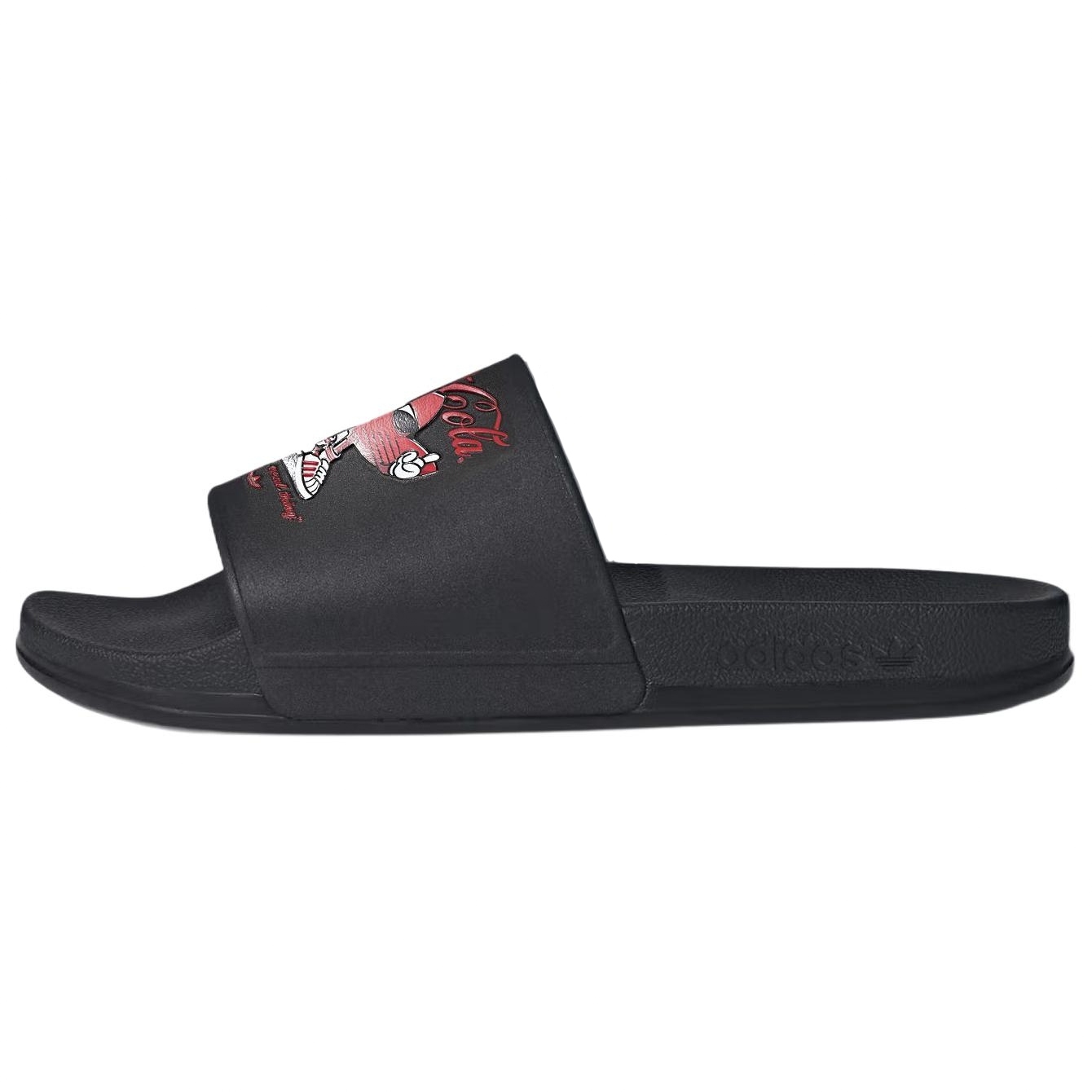 adidas Originals x Coca-Cola Adilette Slides Black Red Comfortable Fit KH6902