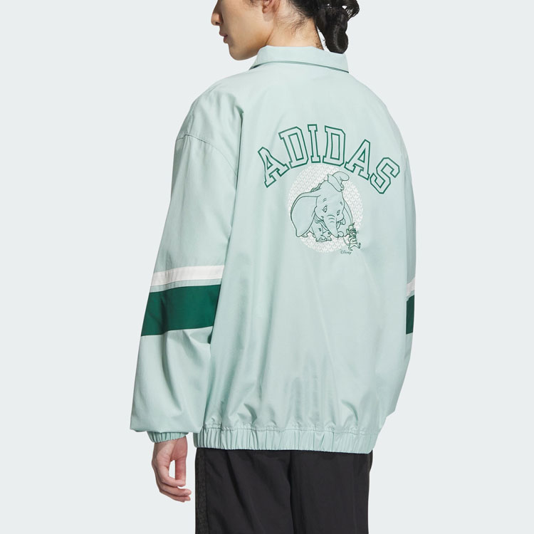 adidas Originals Disney Dumbo Letter Logo Grey Green Jacket Unisex Sportswear IN1049 圖 4