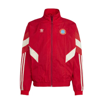 adidas Originals FC Bayern Track Top Red Retro Football Jacket. IS6508