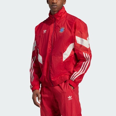 adidas Originals x FC Bayern Track Top Red Retro Football Jacket. IS6508 Shop adidas Originals x FC Bayern Track Top Red Retro Football Jacket. IS6508
