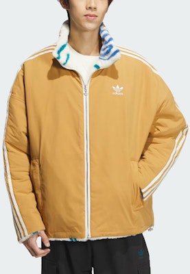 阿迪达斯Originals x 阮菲菲 CNY可翻转羊羔绒夹克 奶油色 男女同款. IX4243 Details for 阿迪达斯Originals x 阮菲菲 CNY可翻转羊羔绒夹克 奶油色 男女同款. IX4243