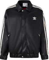 adidas Originals x Feifei Ruan FW23 Black Leather Jacket with Logo Design Unisex IX4244 adidas Originals x Feifei Ruan FW23 Black Leather Jacket with Logo Design Unisex IX4244