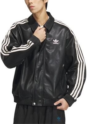 adidas Originals x 阮菲菲 FW23 黑色皮夹克带标志设计 男女同款 IX4244 Purchase adidas Originals x 阮菲菲 FW23 黑色皮夹克带标志设计 男女同款 IX4244