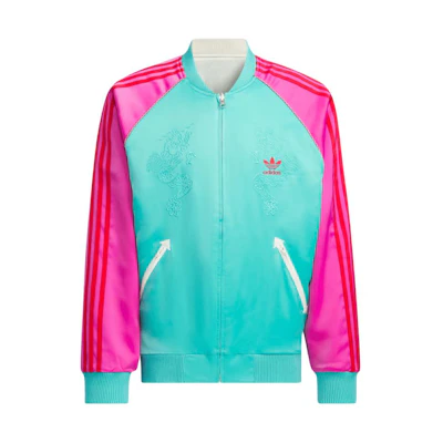 adidas Originals Feifei Ruan FW23 Reversible Satin Embroidered Bomber Jacket Unisex. IX4242