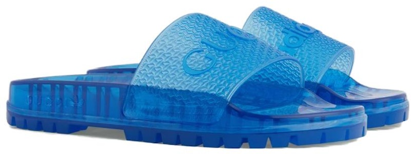 구찌 아디다스 러버 슬라이드 '블루' 721229-JAACP-8759 Shop 구찌 아디다스 러버 슬라이드 '블루' 721229-JAACP-8759