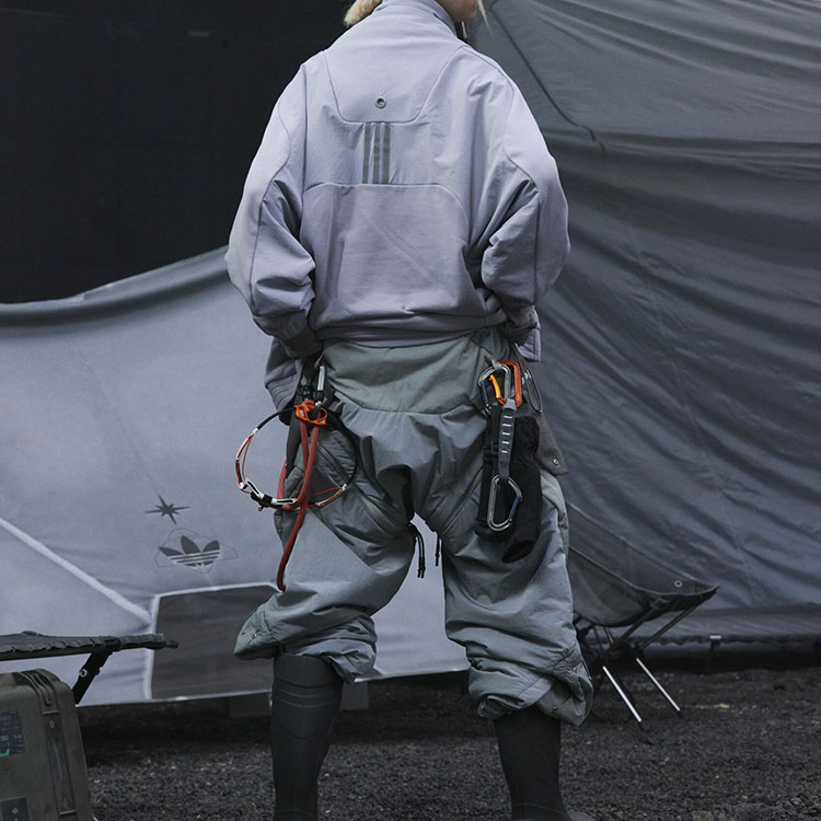 adidas Originals HAMCUS Capsule High-Neck Drawstring Pullover Hoodie Grey HY6365 圖 4