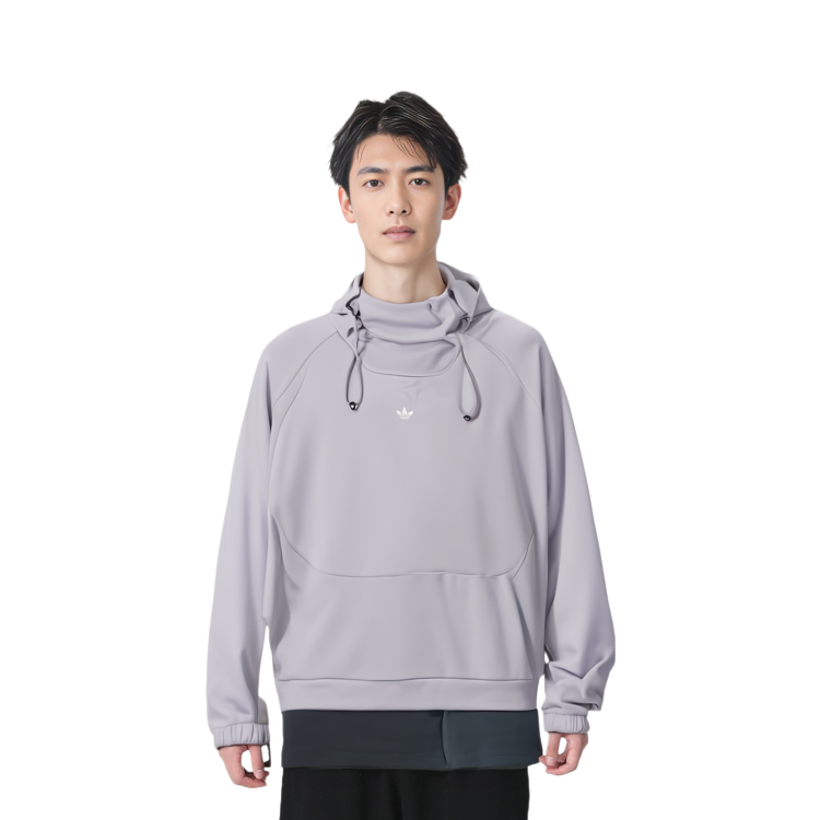 adidas Originals HAMCUS Capsule High-Neck Drawstring Pullover Hoodie Grey HY6365 圖 7
