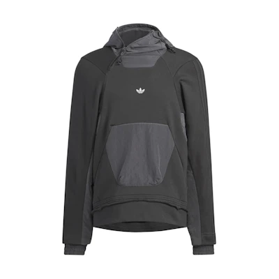 adidas Originals HAMCUS Colorblock Hoodie with Chest Logo Pocket Unisex Black IX4342