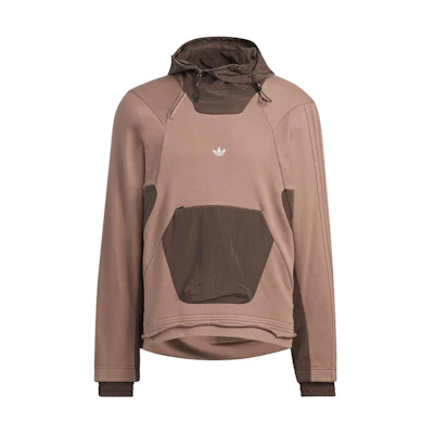 adidas Originals HAMCUS Colorblock Hoodie with Logo & Pocket - Unisex Brown IX4341