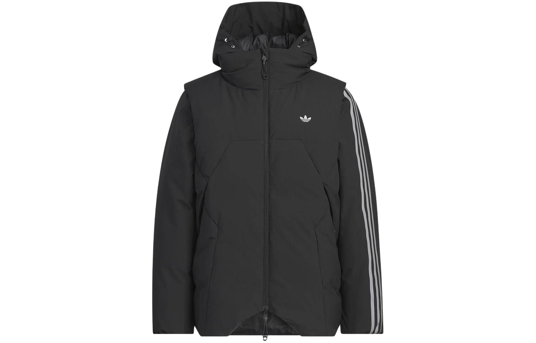 adidas Originals x HAMCUS FW23 Black Hooded Zip-Up Down Jacket Unisex. IY5049