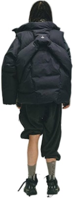 阿迪达斯Originals x HAMCUS FW23黑色连帽拉链羽绒夹克男女同款 IY5049 1