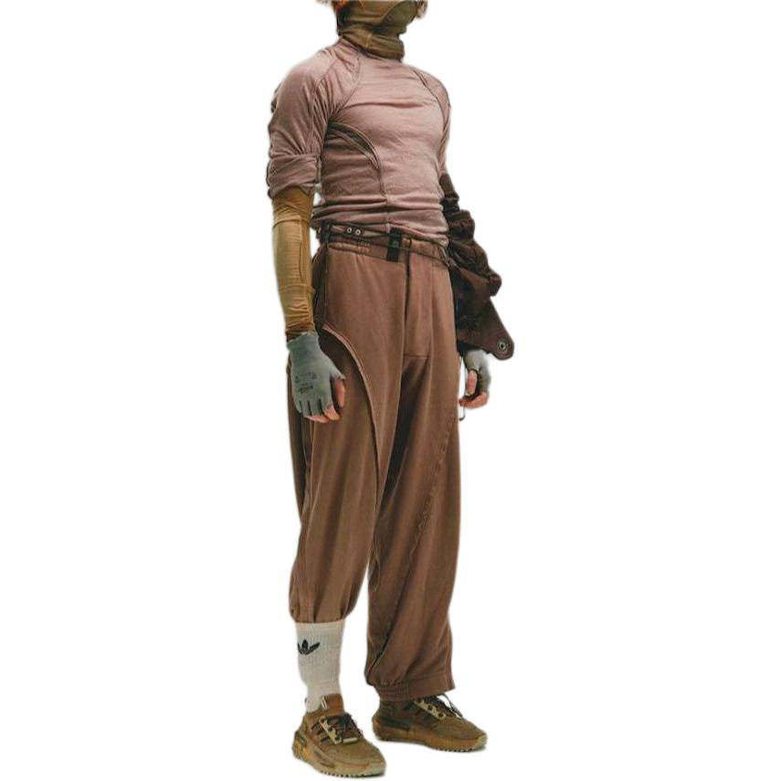 Shop 阿迪达斯原创联名HAMCUS秋冬23棕色针织慢跑裤男女同款 IX4339