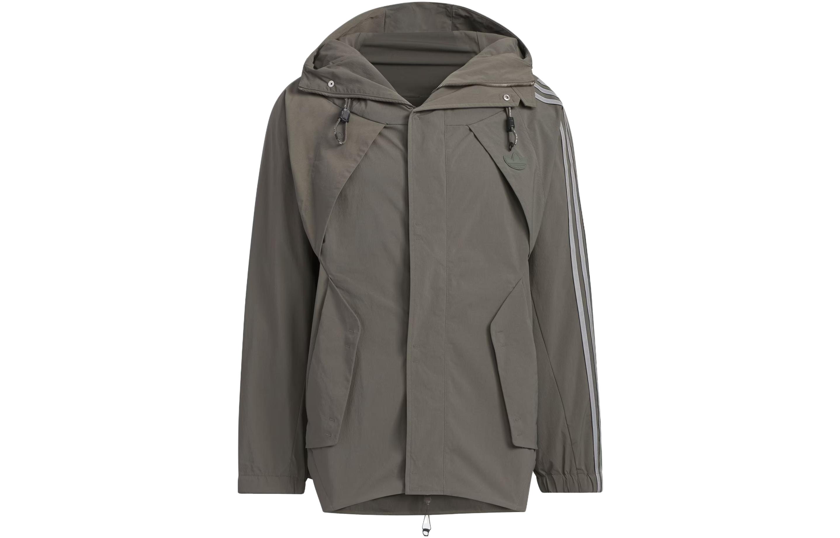 adidas Originals HAMCUS FW23 Dark Army Green 3-Stripes Hooded Jacket Unisex. IX7081 圖 2