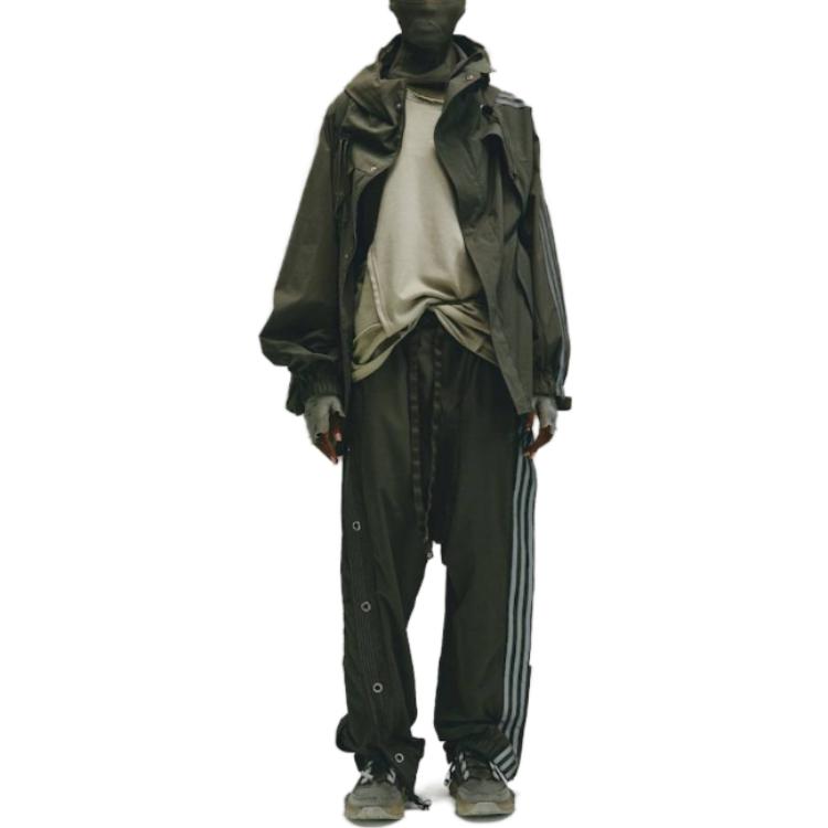 adidas Originals HAMCUS FW23 Dark Army Green 3-Stripes Hooded Jacket Unisex. IX7081 圖 3