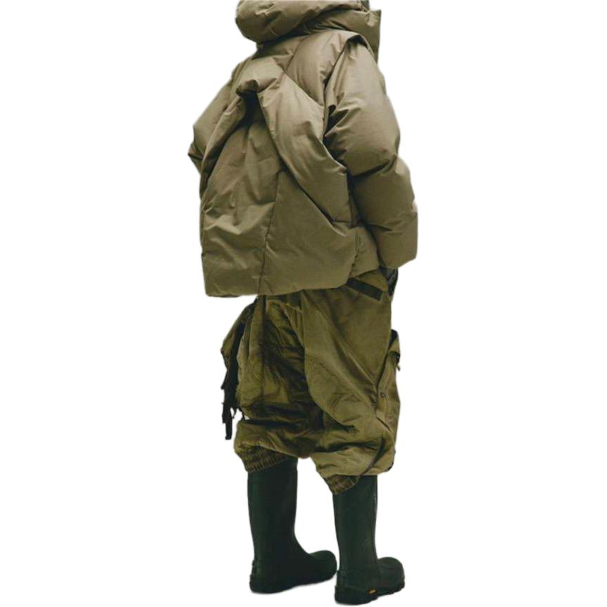 Purchase adidas Originals x HAMCUS FW23 Three-Stripes Logo Hooded Puffer Jacket Khaki Unisex IY5050