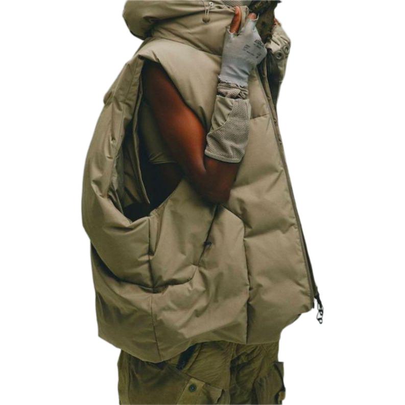 Sizing adidas Originals x HAMCUS FW23 Three-Stripes Logo Hooded Puffer Jacket Khaki Unisex IY5050