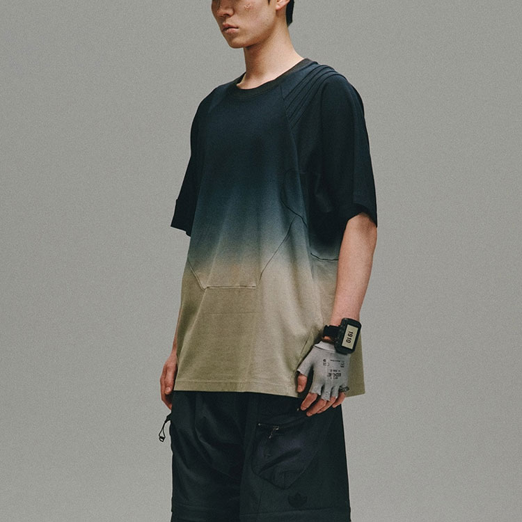 Details for adidas Originals x HAMCUS SS23 梯度漸層男女圓領T恤 - 碳黑色 HY4192