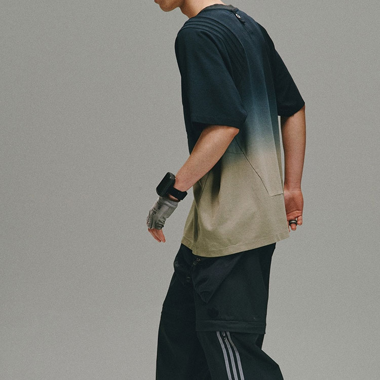 Sizing adidas Originals x HAMCUS SS23 梯度漸層男女圓領T恤 - 碳黑色 HY4192