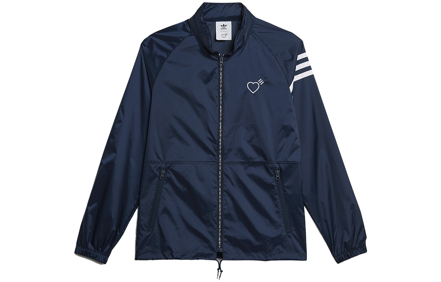 Adidas Originals HUMAN MADE Heart Logo Hooded Jacket Navy Blue GM4256 圖 2