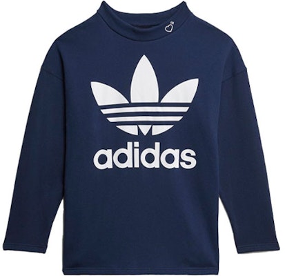 adidas Originals x HUMAN MADE 大Logo男款海軍藍圓領長袖運動衫 GM4632 Buy adidas Originals x HUMAN MADE 大Logo男款海軍藍圓領長袖運動衫 GM4632