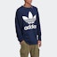Details for adidas Originals x HUMAN MADE 大Logo男款海軍藍圓領長袖運動衫 GM4632
