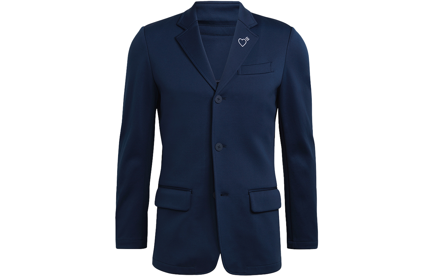 adidas Originals x HUMAN MADE Navy Heart Embroidered Blazer GR3715