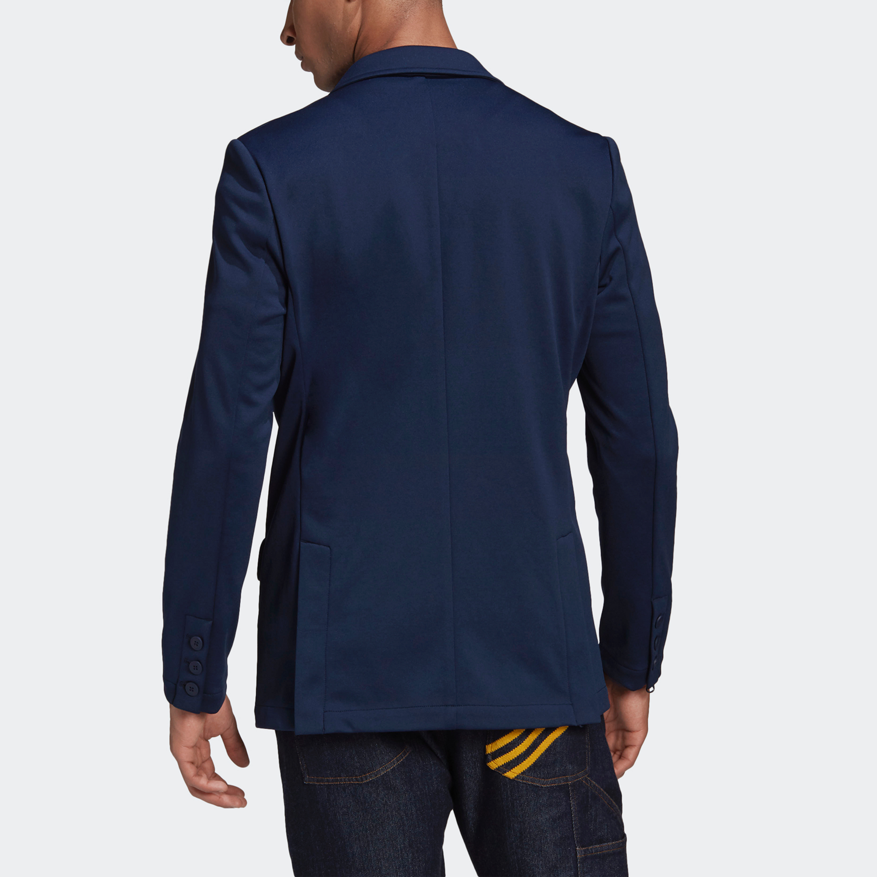 Shop アディダス オリジナルス × HUMAN MADE ネイビー ハート 刺繍 ブレザー GR3715