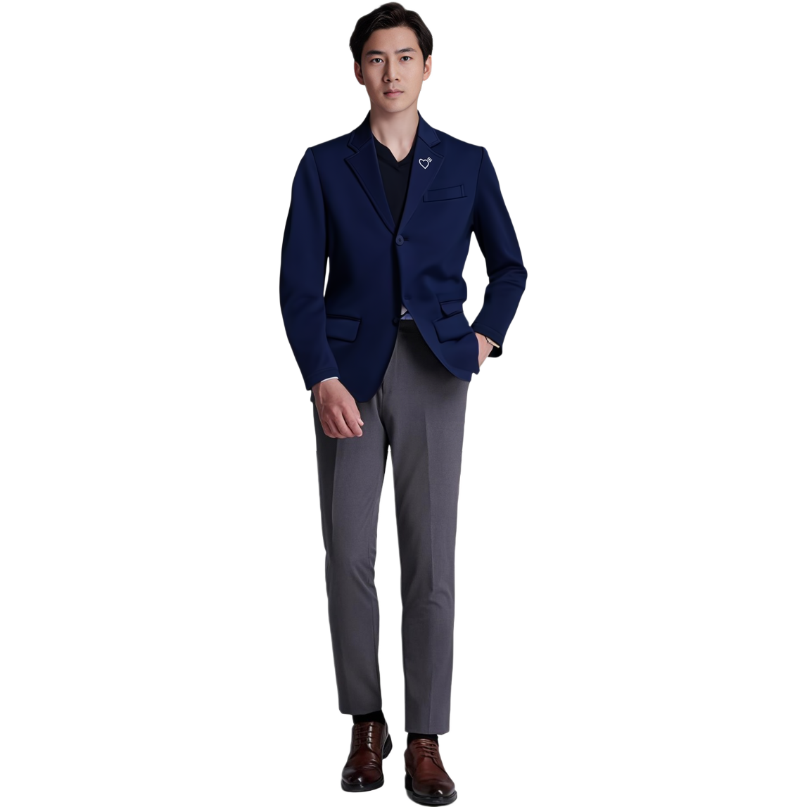 Details for アディダス オリジナルス × HUMAN MADE ネイビー ハート 刺繍 ブレザー GR3715