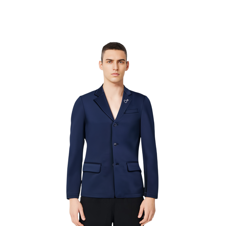 Sizing アディダス オリジナルス × HUMAN MADE ネイビー ハート 刺繍 ブレザー GR3715