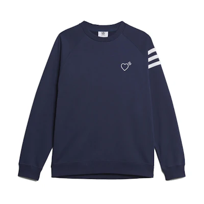 adidas Originals HUMAN MADE Navy Striped Pullover Sweatshirt Collaboration GM4268