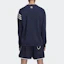 Purchase adidas Originals x HUMAN MADE Baju Navy Berjalur Kelabu Kolaborasi. GM4268
