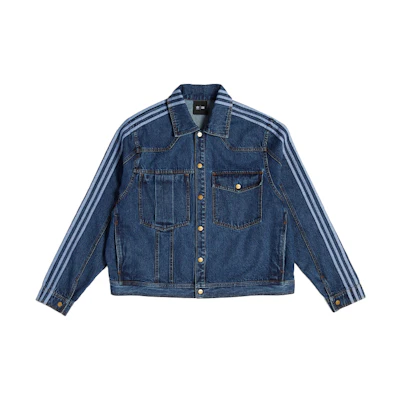 adidas Originals Ivy Park Collab Triple Stripe Denim Jacket Unisex Blue HG6544