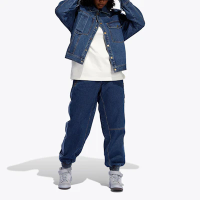adidas Originals x Ivy Park Collab Triple Stripe Denim Jacket Unisex Blue HG6544 Shop adidas Originals x Ivy Park Collab Triple Stripe Denim Jacket Unisex Blue HG6544