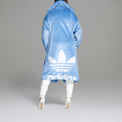 Adidas Originals x Ivy Park Faux Fur Blue Long Coat (Unisex) H18983 Purchase Adidas Originals x Ivy Park Faux Fur Blue Long Coat (Unisex) H18983