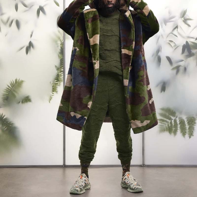 Sizing adidas Originals x IVY PARK 仿皮草迷彩長外套 SS23 中性軍綠色 IB2314