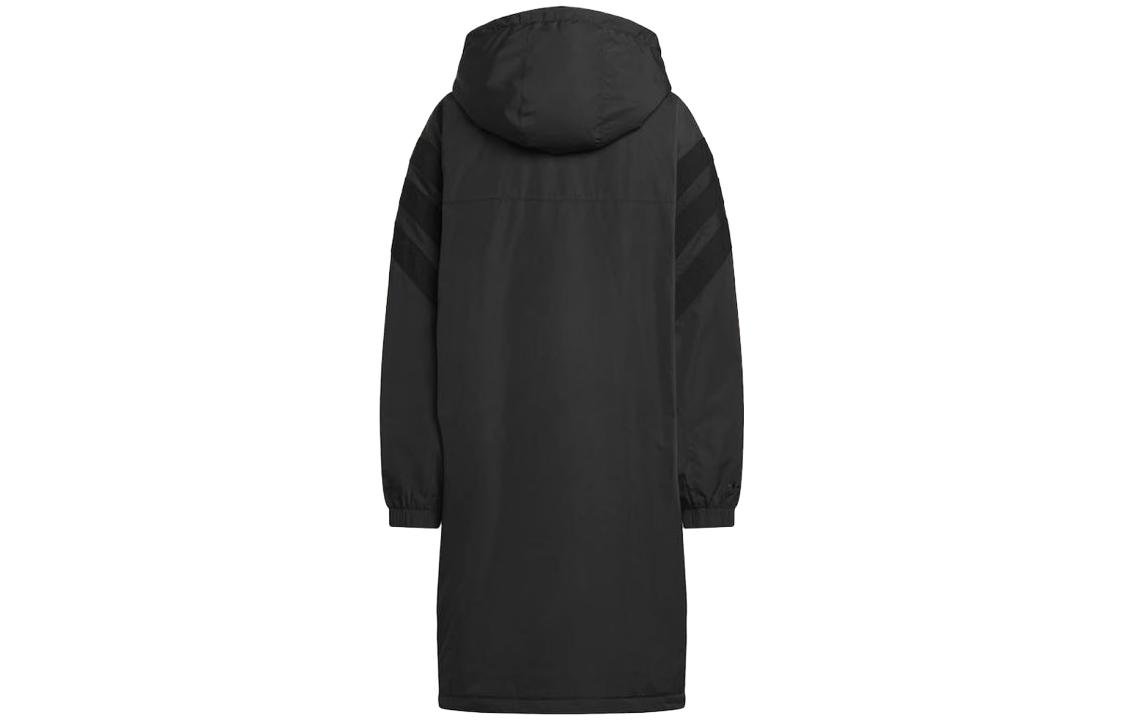 Lookbook adidas Originals x IVY PARK FW23 Unisex Black Long-Sleeve Parka Jacket. IK9606