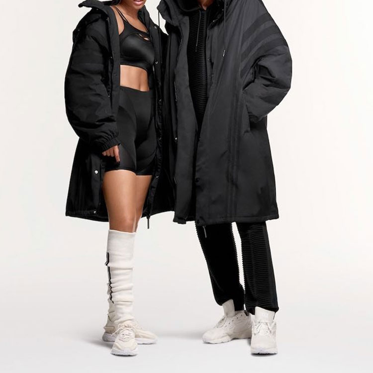 Shop adidas Originals x IVY PARK FW23 Unisex Black Long-Sleeve Parka Jacket. IK9606