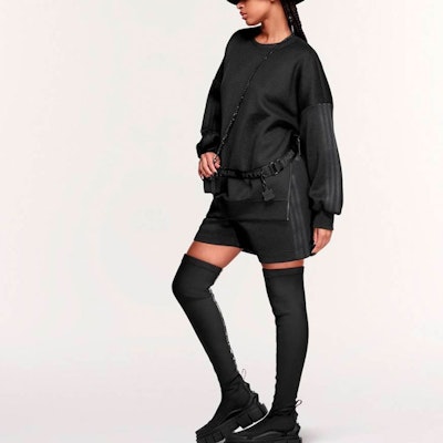 adidas Originals x IVY PARK FW23 男女黑色網眼長袖運動衫。 IP7918 Details for adidas Originals x IVY PARK FW23 男女黑色網眼長袖運動衫。 IP7918