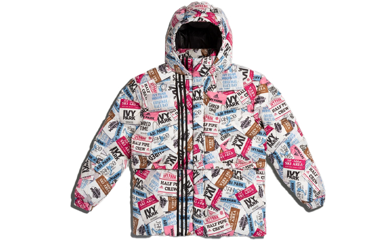 Adidas Originals Ivy Park Patterned Puffer Coat Multicolor Unisex H18992