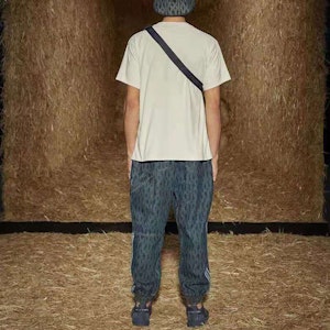 阿迪达斯Originals x IVY PARK宽松印花牛仔运动裤蓝色裤子 H61699 5