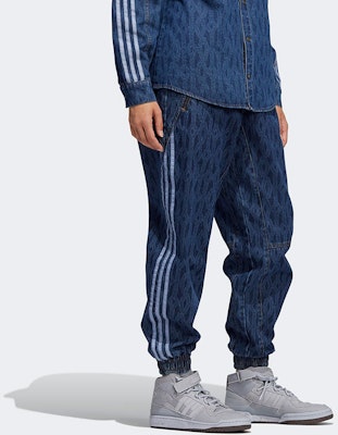 adidas Originals x IVY PARK Printed Loose Fit Denim Track Pants Blue Pants H61699 Details for adidas Originals x IVY PARK Printed Loose Fit Denim Track Pants Blue Pants H61699