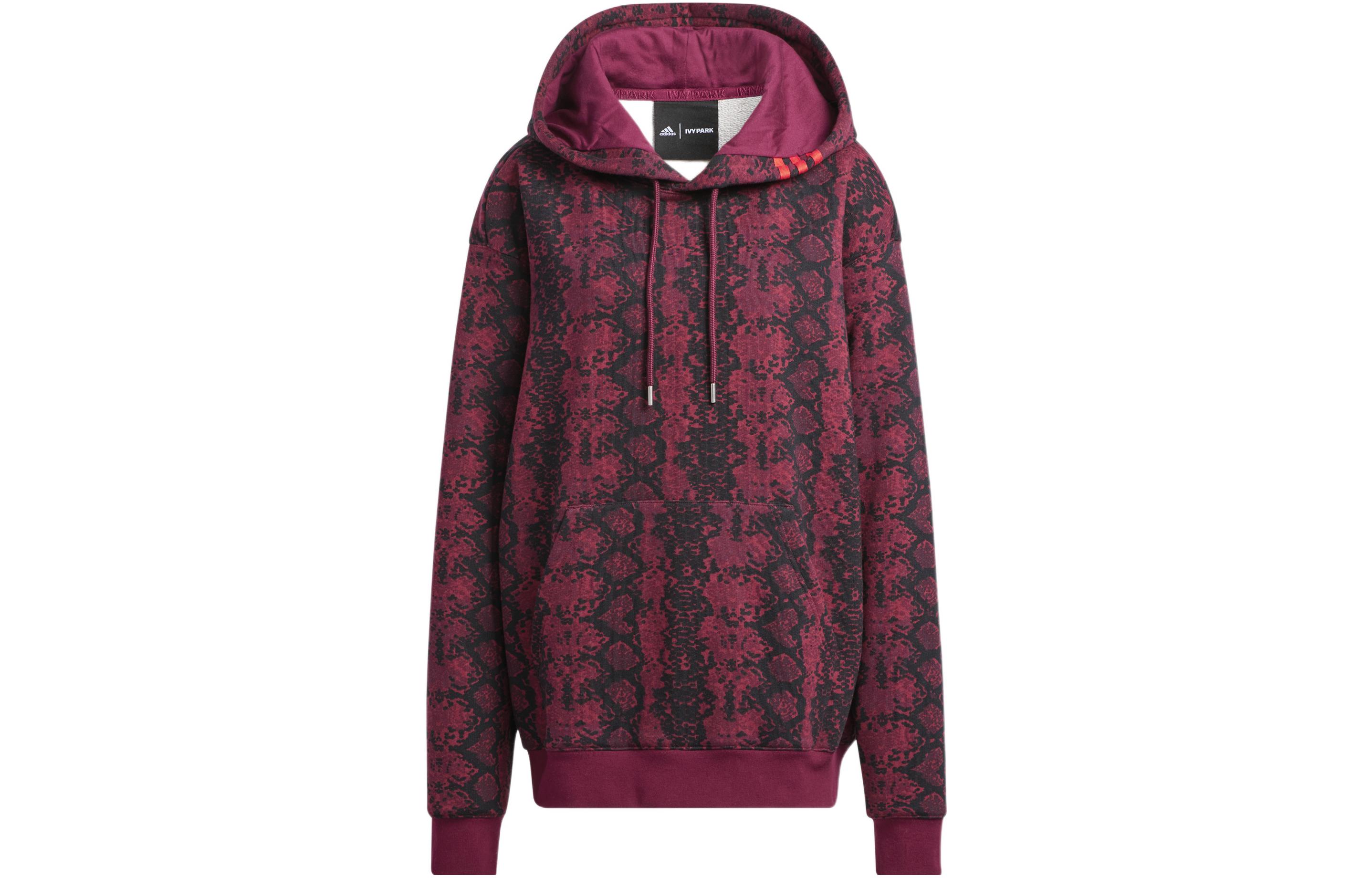 adidas Originals IVY PARK Red Printed Hoodie Unisex Casual Style HI1975