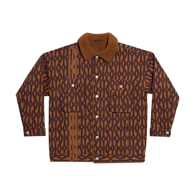 adidas Originals Ivy Park Retro Printed Jacket Red Brown Unisex HB8438