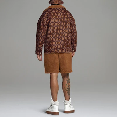 阿迪达斯Originals x Ivy Park复古印花夹克红棕色男女款 HB8438 Details for 阿迪达斯Originals x Ivy Park复古印花夹克红棕色男女款 HB8438