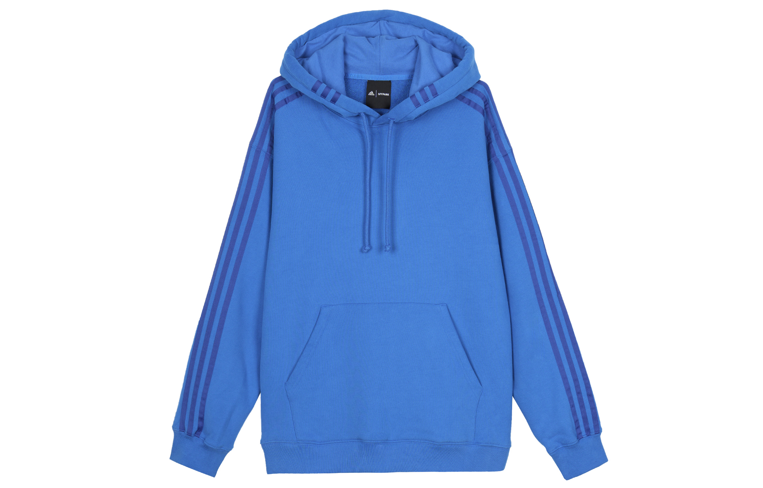 adidas Originals IVY PARK Solid Striped Hoodie Unisex Blue HE3738