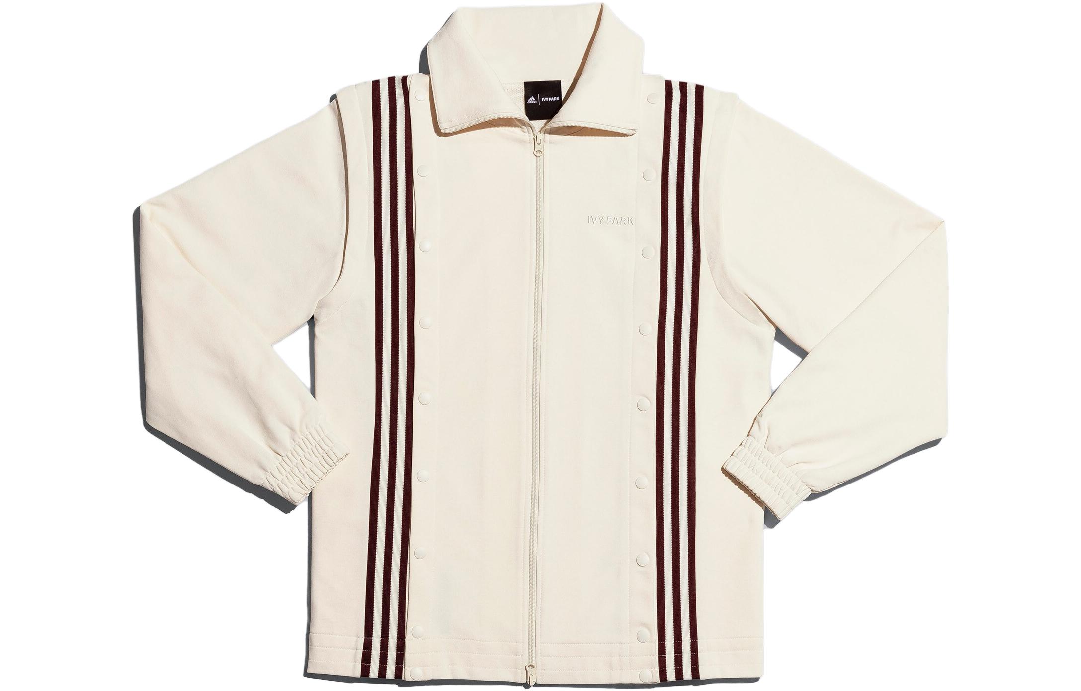 adidas Originals IVY PARK Striped Track Jacket Unisex Cream White GK4901 圖 2
