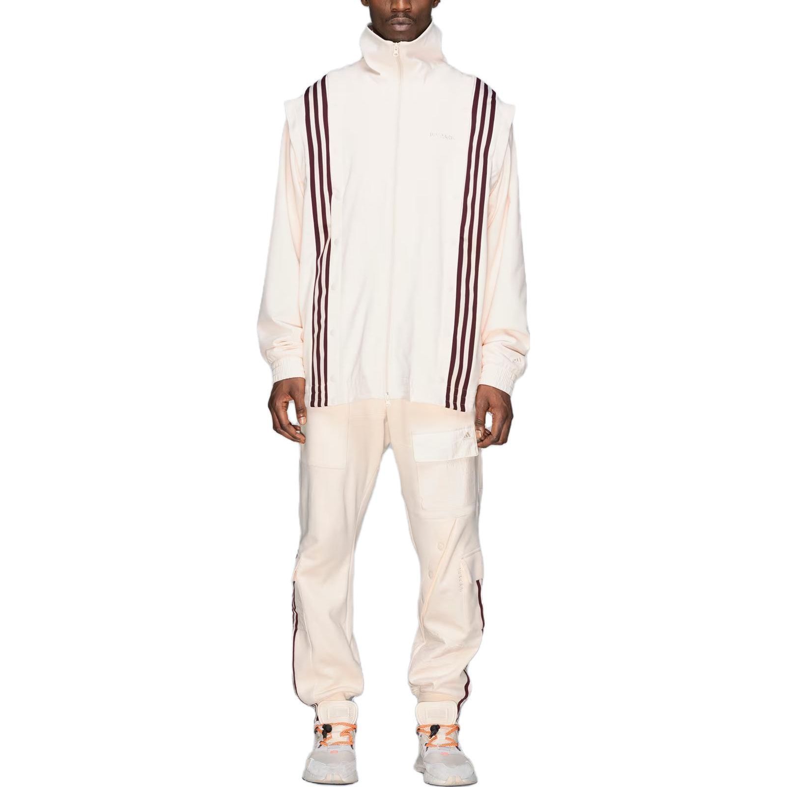 adidas Originals IVY PARK Striped Track Jacket Unisex Cream White GK4901 圖 4