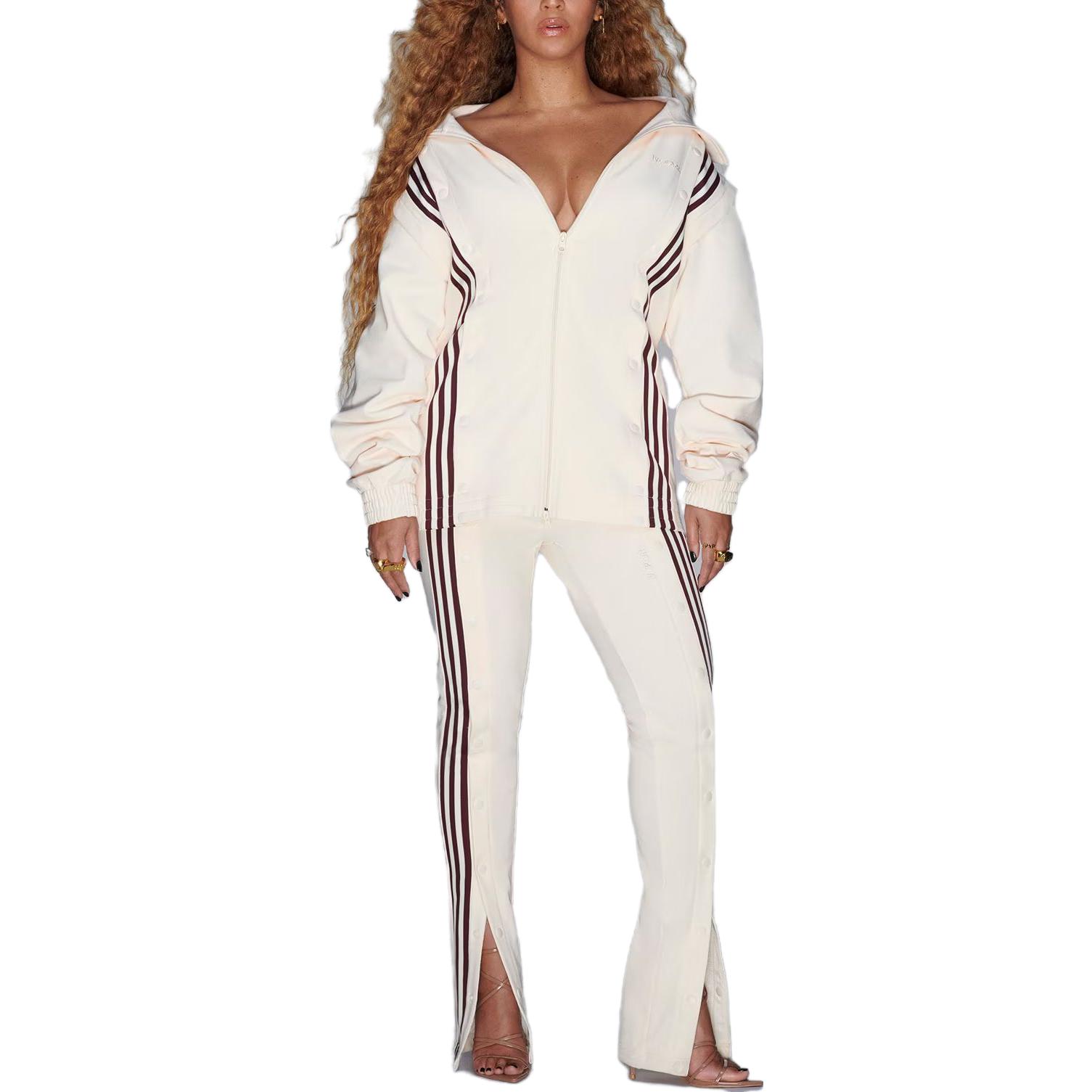 adidas Originals IVY PARK Striped Track Jacket Unisex Cream White GK4901 圖 5