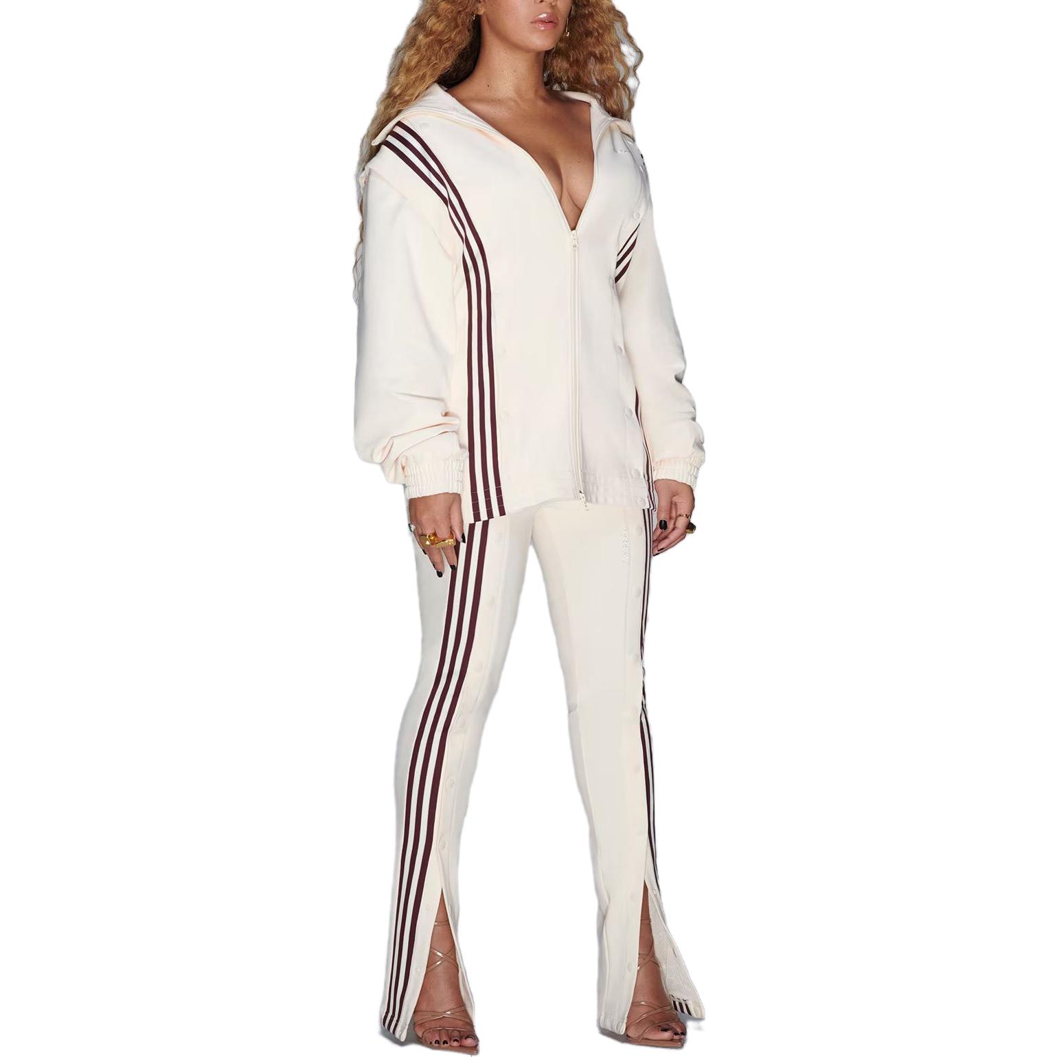 adidas Originals IVY PARK Striped Track Jacket Unisex Cream White GK4901 圖 9